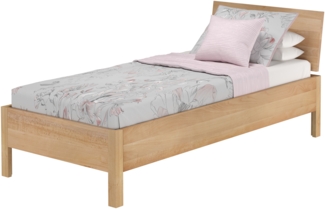 Metallfreies Einzelbett aus Buchenholz 90x200 mit wählbaren Zubehör V-60.93-09ohne Zubehör