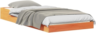 vidaXL Bettrahmen Wachsbraun 80 x 220 cm Massives Kiefernholz 873366