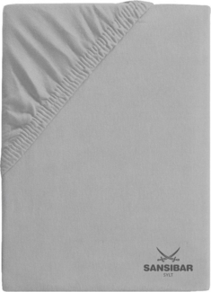 Sansibar Sylt Spannbettlaken Spannbettlaken SANSIBAR Jersey BL 180x200 cm grau Spannbetttuch