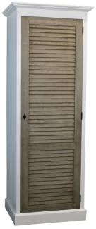 Schmaler Garderobenschrank mit Lamellentür