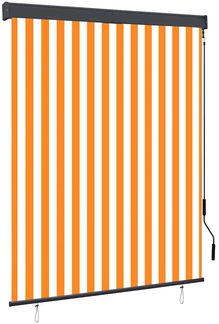 vidaXL Außenrollo 140x250 cm Weiß und Orange 145969
