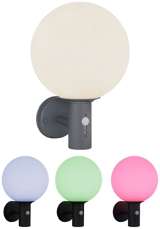RGB LED Wandleuchte, Bewegungsmelder, anthrazit, App Steuerung