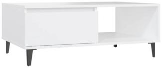 vidaXL Couchtisch Weiß 90 x 60 x 35 cm Spanplatte [806004]
