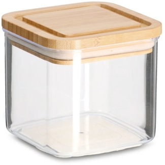 ZELLER 14766 Vorratsdose 500 ml aus Kunststoff mit Bambusdeckel