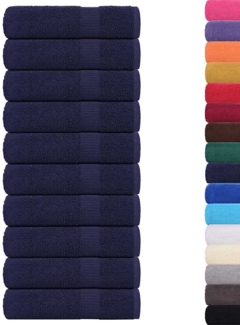 vidaXL Duschtücher 10 Stk. Marineblau 70x140cm 360 g/m² 100% Baumwolle 136787