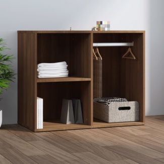 Kleiderschrank, Holzwerkstoff, braun Eichen-Optik, 80 x 40 x 65 cm