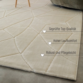 Wecon home Teppich Unplugged, auch in quadratischer Form, rechteckig, Höhe: 10 mm, Kurzflor, Hoch Tief Struktur, gewebt, Wohnzimmer, Schlafzimmer, modern