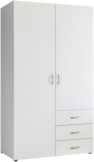 Kleiderschrank >Harry< ((BxHxT) 100x176x52 cm) in Weiß - 100x176x52cm (BxHxT)