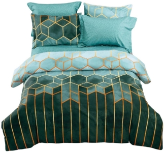 Coonoor Bettwäsche in Gr. 135x200, 200x200 oder 240x220 cm, Microfaser Gestreift Bettwäsche Set, Geometrisch Bettdeckenbezug Modern Deckenbezug Bettwaesche