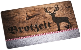 Geda Labels GmbH Frühstücksbrett Oktoberfest Hirsch Brotzeit, Melamin, (1-St), Braun, 23,5x14,5x0,3cm, spülmaschinengeeignet