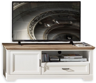 TV Lowboard JASMIN 143 cm Pinie weiß Nachbildung