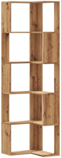 vidaXL Eck-Bücherregal 5 Böden Artisan-Eiche 50x50x179cm Holzwerkstoff 852590