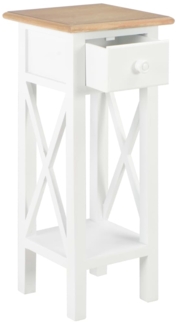 vidaXL Beistelltisch Weiß 27 x 27 x 65,5 cm Holz 280057