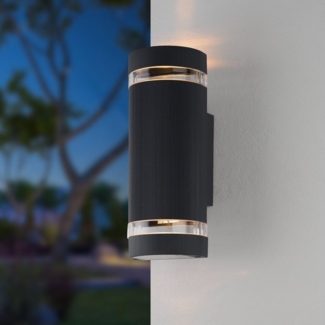 famlights Außen-Wandleuchte famlights, Wandleuchte Viola aus Metall in Anthrazit Up- and