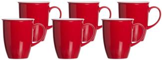 Ritzenhoff & Breker DOPPIO Kaffeebecher 320 ml rot 6er Set