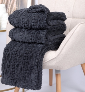 Wohndecke Kuscheldecke BOZEN Ornament Flauschig XXL Größe 150x200 cm, Betz, Wohndecke XXL Warm Sofadecke Decke Couch Fleecedecke