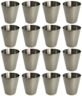 HAC24 Schnapsglas Schnapsgläser Pinnchen Shotgläser Shot Glas Stamper Schnaps-Becher, Edelstahl, 2cl oder 4cl