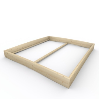 Holzbett (Fichte) "Rosi" 200 x 220 cm 20 cm ohne Kopfteil Massivholzbett Bett