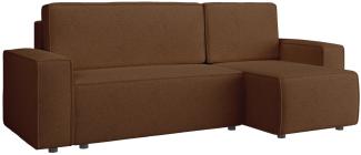 Selsey Copertino - Ecksofa beidseitig montierbar mit Schlaffunktion, wasserabweisend, braun