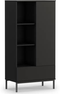AX LIVING Bücherregal Modern „Queba QT03“ – 70cm Breite Design Schwarz