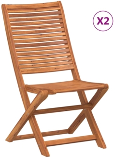 vidaXL Gartenstühle 2 Stk. Klappbar Massivholz Akazie 367696