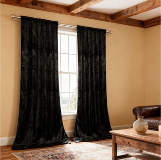 BTTO V&G Gardine Verdunkelungsvorhang (2 St), abdunkelnd, Blickdicht Samt Vorhang