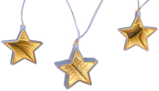 FHS LED-Lichterkette Sterne mit Infinity-Effekt 60 LED 6er 6/18 Stunden Timer, IP20