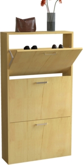 VCM Schuhschrank Sulos 920231 Honig-Eiche H. 108 x B. 59 x T. 17 cm