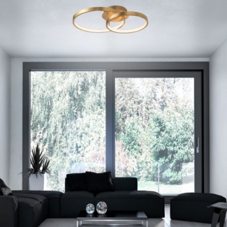 Nova Luce 8100282 LEON LED Deckenleuchte 2-flammig 3000K Blattgold