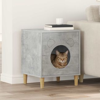 vidaXL Katzenhaus Beton 42,5 x 40 x 53 cm Holzwerkstoff 8000674