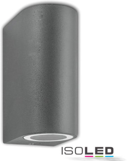 ISOLED Wandleuchte Siara Up&Down 2xGU10, IP54, anthrazit, exkl. Leuchtmittel