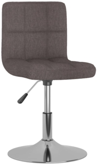 vidaXL Drehbarer Barhocker Taupe Stoff 334208