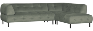 Ecksofa Lloyd mit Samtbezug, Rechts, Mint