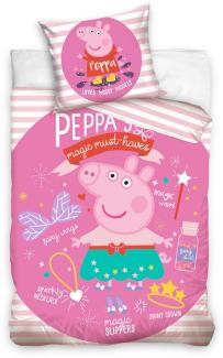 Peppa Pig Bettwäsche Peppa Pig Bettwäsche Schweinchen Peppa 135 x 200 cm