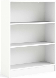 Dmora Bücherregal Aski, Büroregal, Mobiler Buchhalter, Bücherbrett, 79x27 h107 cm, Weiß
