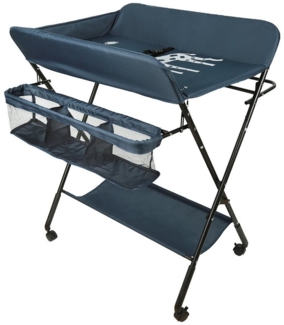 JEOBEST Wickeltisch Wickelauflage Mulde Kommode Unterlage Wickeln Baby Kind (KLAPPBAR), (1-tlg), Höhenverstellbar, Wasserdichte, Staufach, Mit Bremse