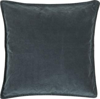 Ib Laursen Kissenbezug Kissenbezug Kissenhülle Samt Velour Blau Historical Blue 52x52cm