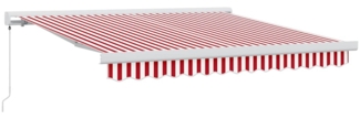 vidaXL Manuelle ausziehbare Markise in Rot und Weiß gestreift, 300 x 250 cm 3329991