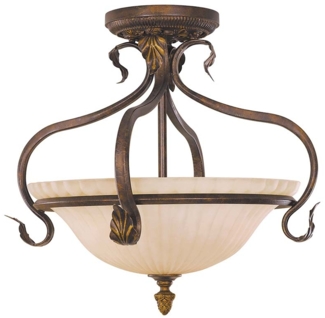 Deckenleuchte, Stahl Glas, D 41,9 cm