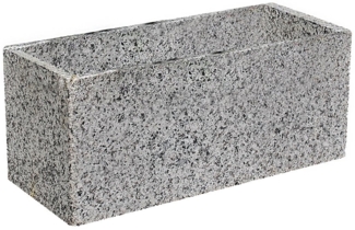 Dehner Blumenkasten Pflanztrog, 80 x 40 x 40 cm, Granit, grau