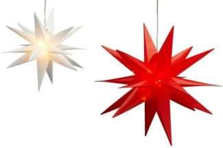 Meinposten LED-Lichterkette Stern Weihnachtsstern LED Ø 35 cm Timer Beleuchtung Weihnachten, Innen & außen geeignet