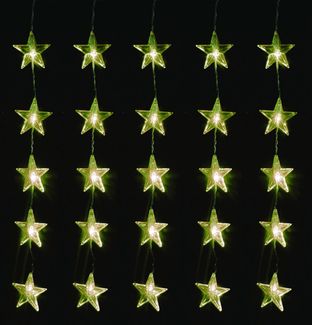80er LED Stern Lichtervorhang Lichterkette Außen Innen Weihnachten warmweiss