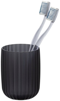 WENKO Zahnputzbecher WENKO Zahnputzbecher AGROPOLI BHT 7.50x10x7.50 cm grau
