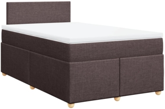 vidaXL Boxspringbett mit Matratze Dunkelbraun 120x190 cm Stoff 3286615
