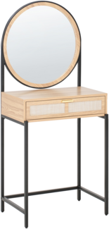 Schminktisch mit Spiegel CASSIAR Hellbraun