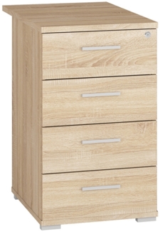 Schubladencontainer Optimal Schreibtischcontainer Sonoma Eiche hell abschließbar