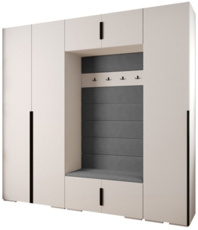 ABIKS MÖBEL Kompaktgarderobe INOVA 1 SATZ 8 Möbelset, Garderobe mit Kleiderstange und Regalen