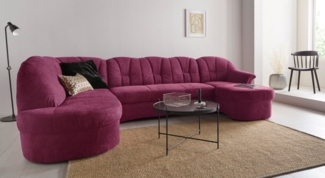 DOMO collection Wohnlandschaft Papenburg U-Form, in großer Farbvielfalt, wahlweise Bettfunktion, frei im Raum stellbar