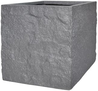 Pflanzgefäß The Rock Pflanzkasten Blumenkasten 36x35 cm Steinoptik Grau