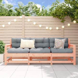 vidaXL 3-tlg. Garten-Lounge-Set ohne Kissen, Massivholz Douglasie 825532